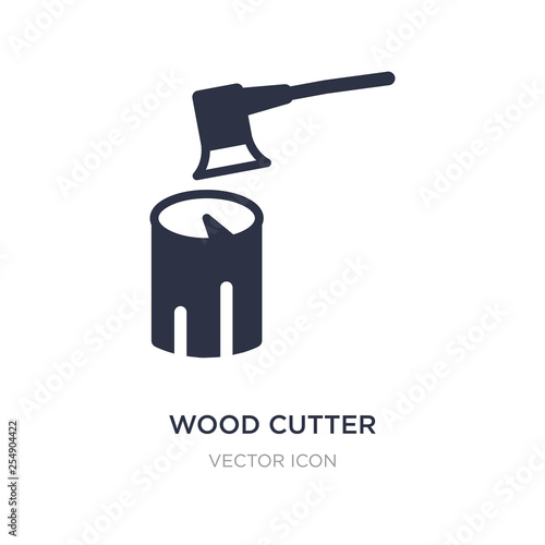 wood cutter icon on white background. Simple element illustration from Other concept.
