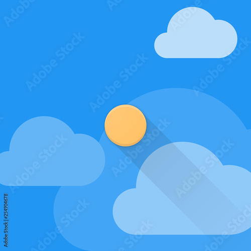 Weather Sunny Adaptive icon Material Design illustration