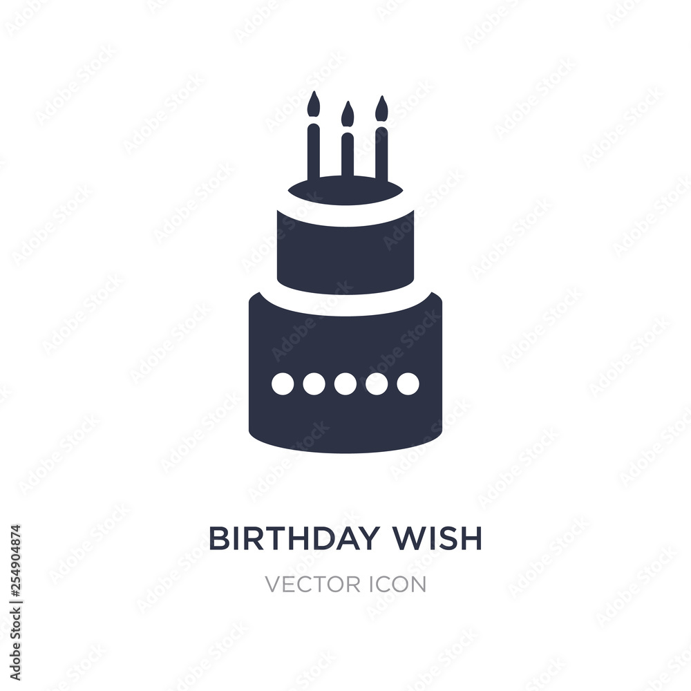 birthday wish icon on white background. Simple element illustration from Party concept. birthday wish icon on white background. Simple element illustration from Party concept.