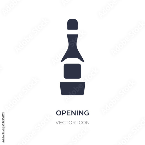 opening champagne bottle icon on white background. Simple element illustration from Party concept.