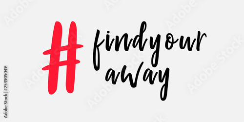 find your away hashtag symbol