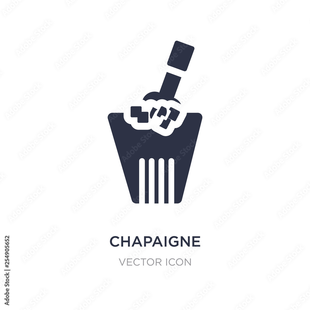 chapaigne bottle in bucket icon on white background. Simple element illustration from Party concept. chapaigne bottle in bucket icon on white background. Simple element illustration from Party concept.