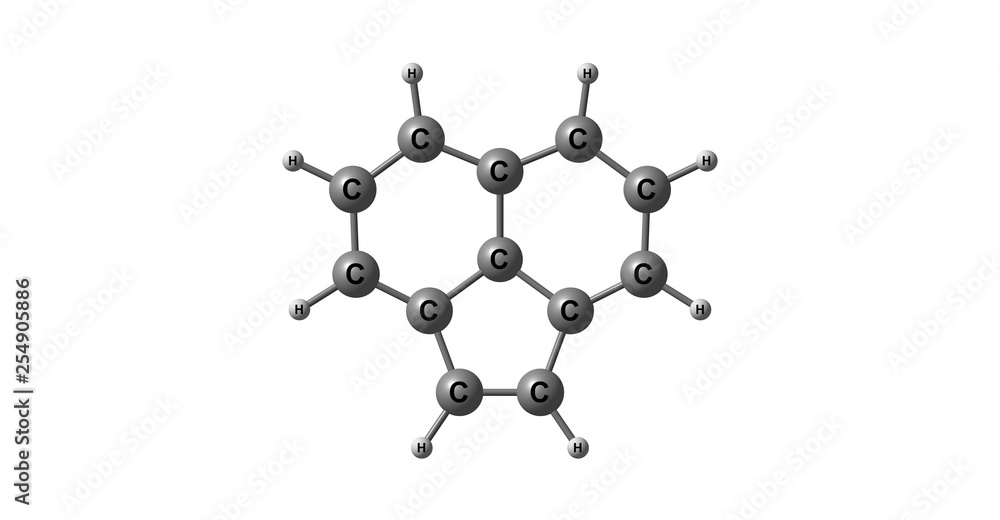 Acenaphthylene molecular structure isolated on white Acenaphthylene molecular structure isolated on white