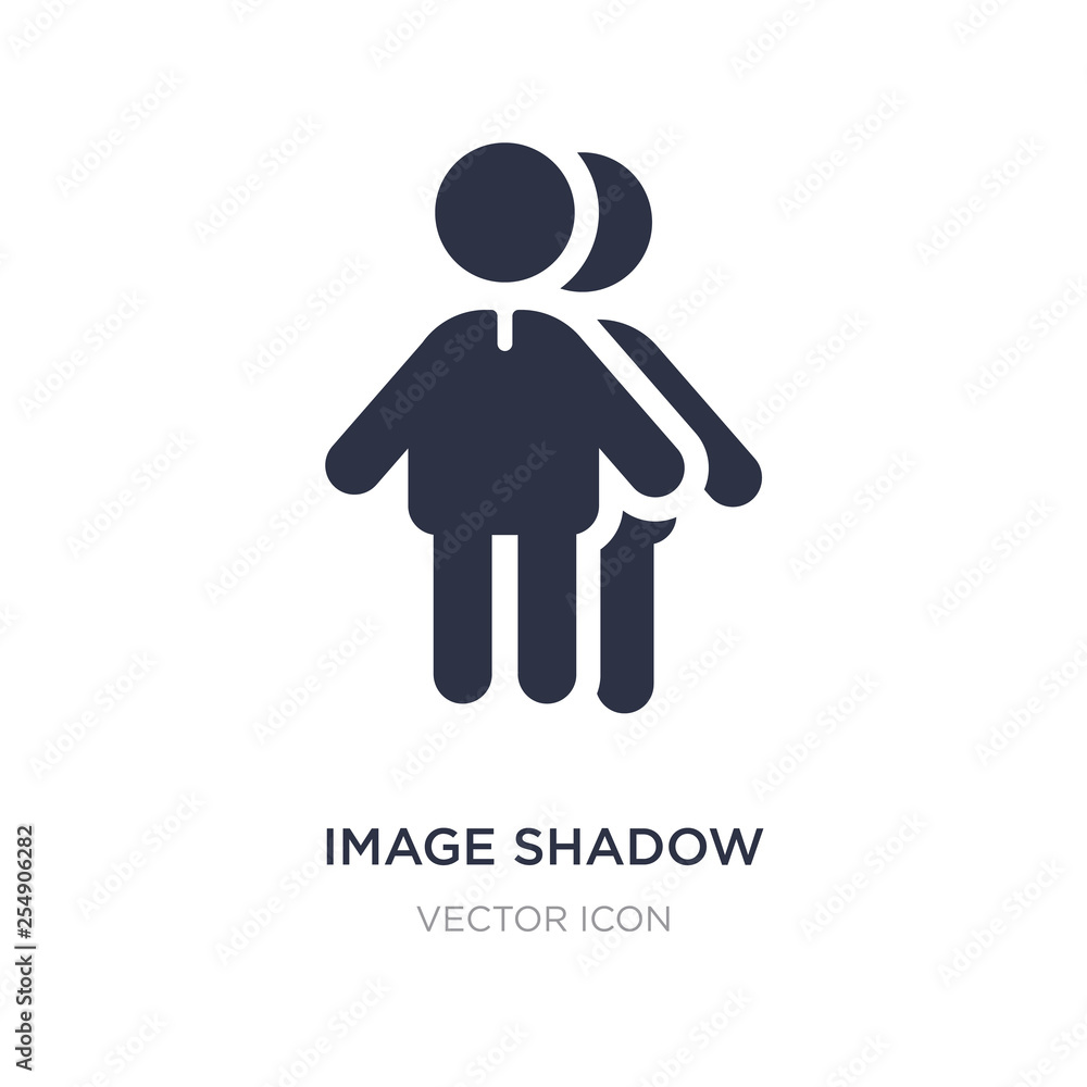 image shadow icon on white background. Simple element illustration from People concept. image shadow icon on white background. Simple element illustration from People concept.