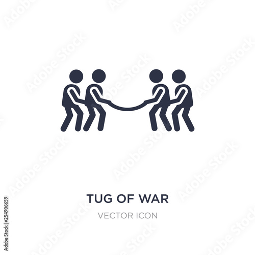 tug of war icon on white background. Simple element illustration from People concept.