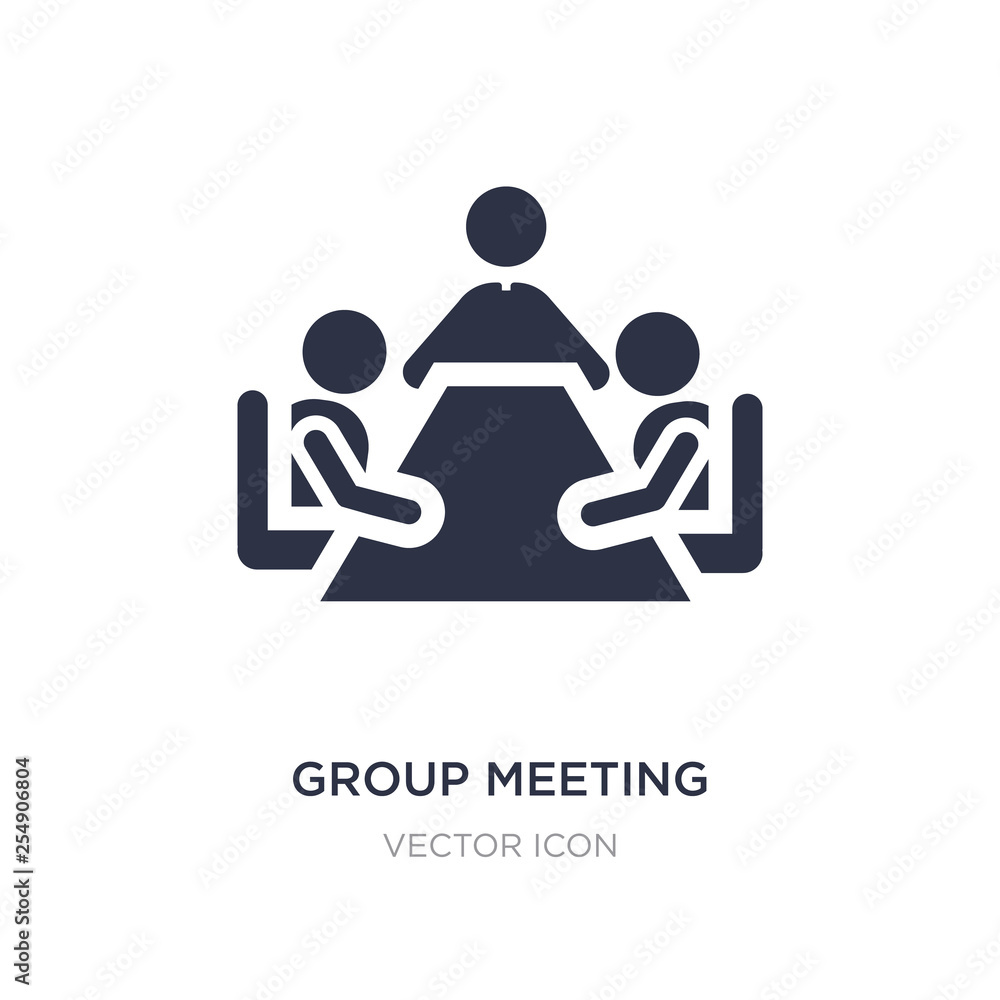 group meeting icon on white background. Simple element illustration from People concept. group meeting icon on white background. Simple element illustration from People concept.