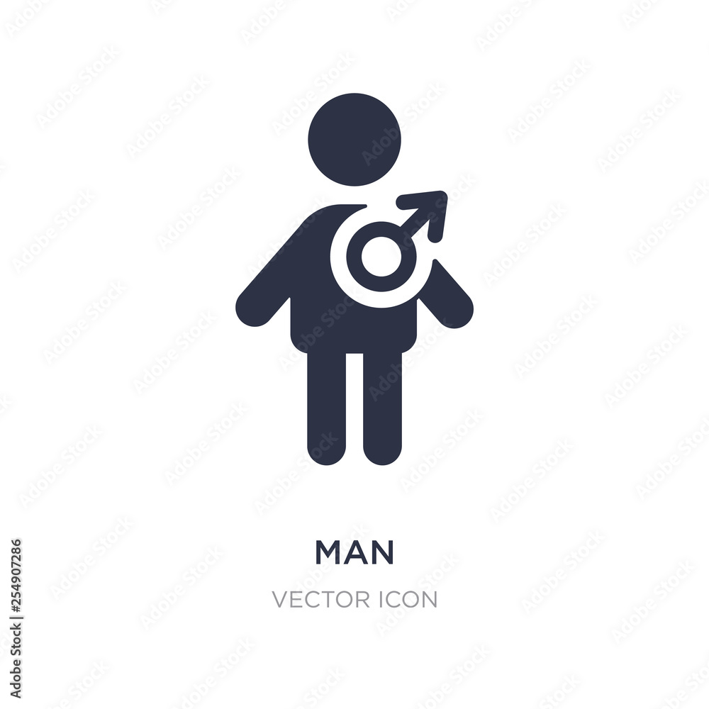 man icon on white background. Simple element illustration from People concept. man icon on white background. Simple element illustration from People concept.