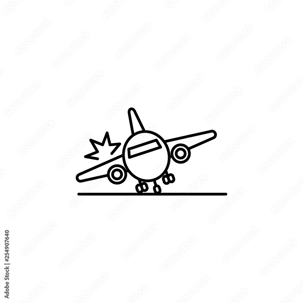 fly, crash, insurance icon. Element of insurance icon. Thin line icon for website design and development, app development. Premium icon fly, crash, insurance icon. Element of insurance icon. Thin line icon for website design and development, app development. Premium icon