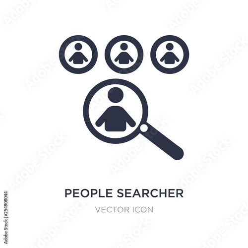 people searcher icon on white background. Simple element illustration from People concept.