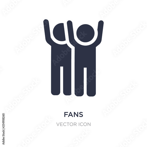 fans icon on white background. Simple element illustration from People concept.