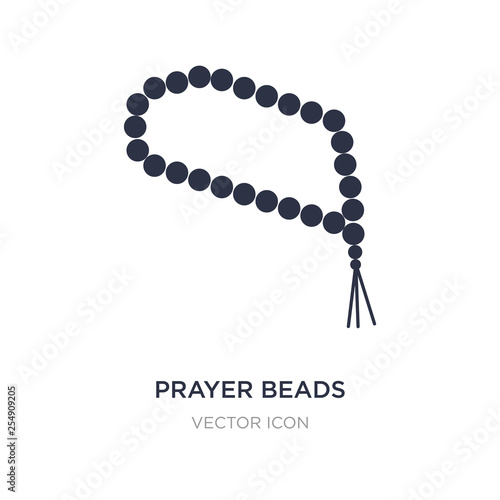 prayer beads icon on white background. Simple element illustration from Religion concept.
