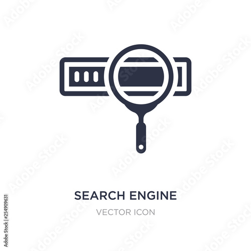 search engine icon on white background. Simple element illustration from Search engine optimization concept.