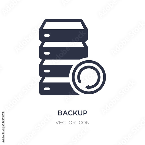 backup icon on white background. Simple element illustration from Search engine optimization concept.