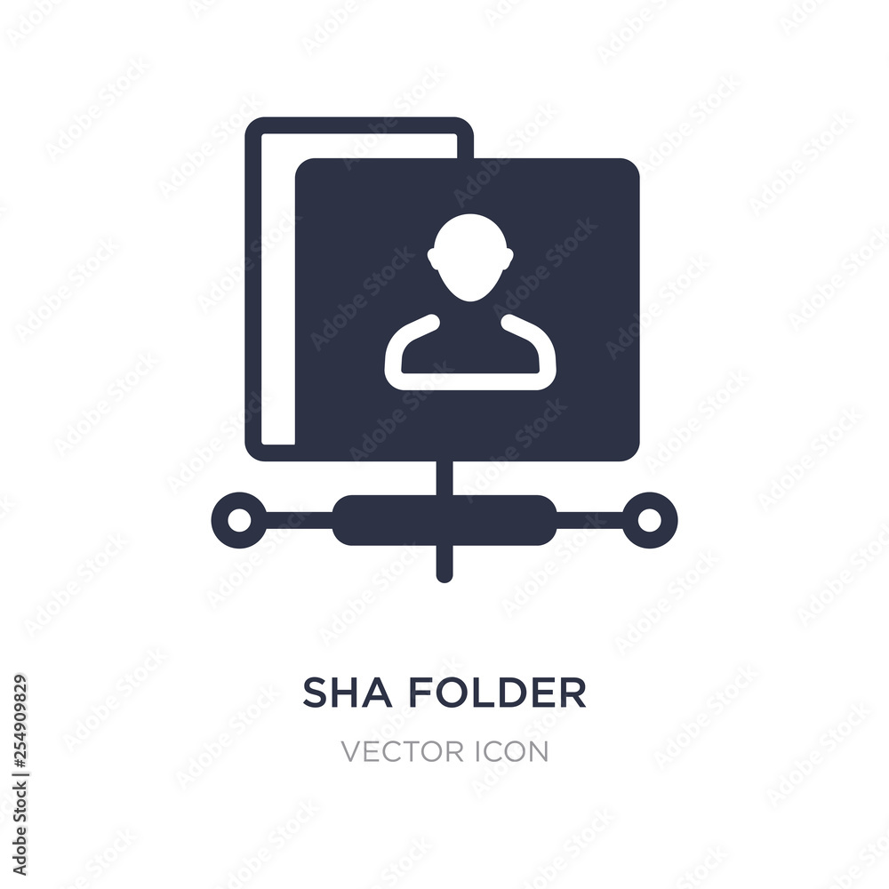 sha folder icon on white background. Simple element illustration from Search engine optimization concept. sha folder icon on white background. Simple element illustration from Search engine optimization concept.
