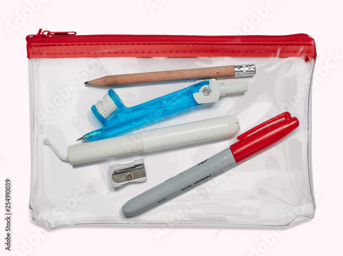 Pencil case with tampon 