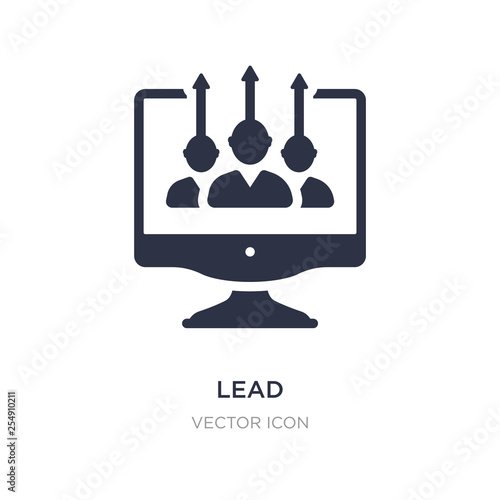 lead icon on white background. Simple element illustration from Search engine optimization concept.