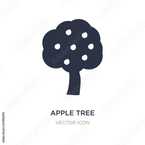 apple tree icon on white background. Simple element illustration from Season concept.