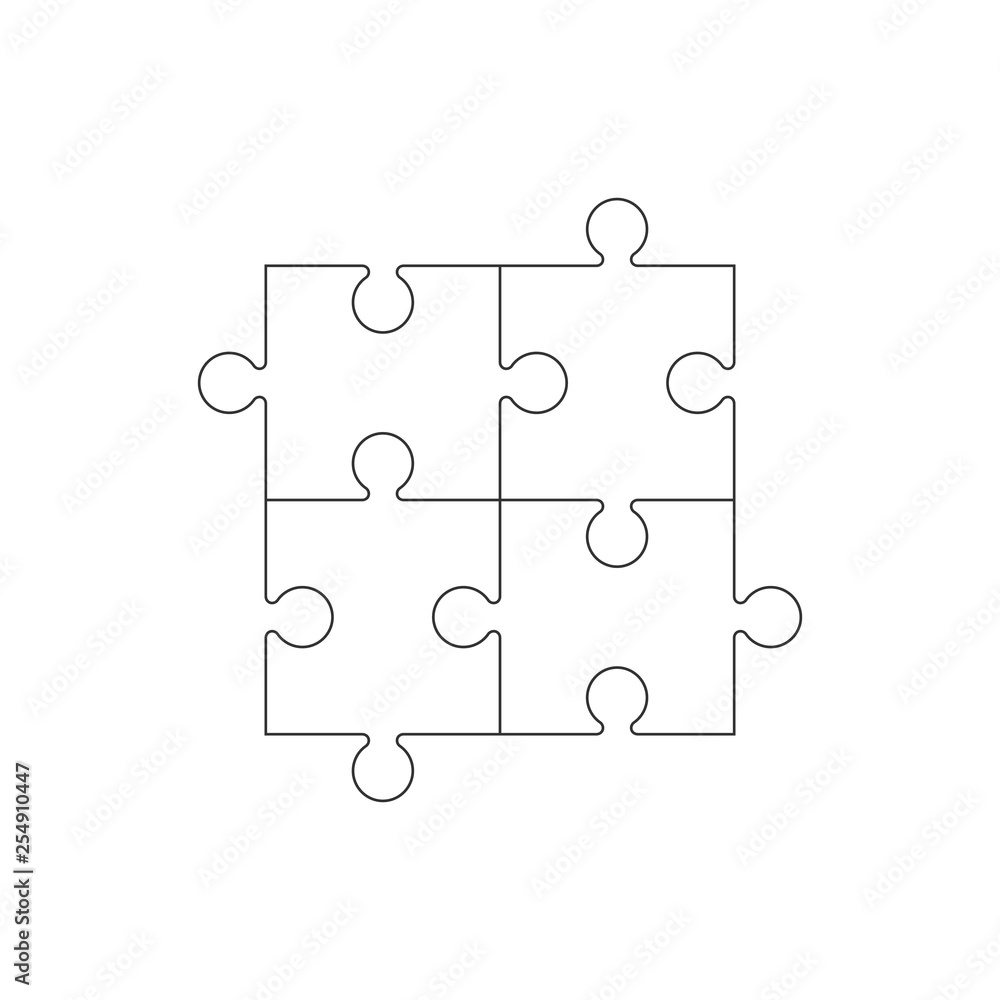 Simple puzzle icon. Vector illustration, flat design. Simple puzzle icon. Vector illustration, flat design.
