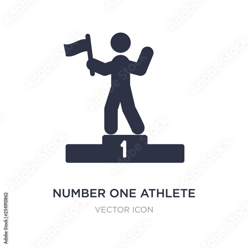 number one athlete icon on white background. Simple element illustration from Sports concept.