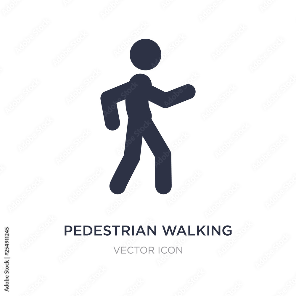 pedestrian walking icon on white background. Simple element illustration from Sports concept. pedestrian walking icon on white background. Simple element illustration from Sports concept.
