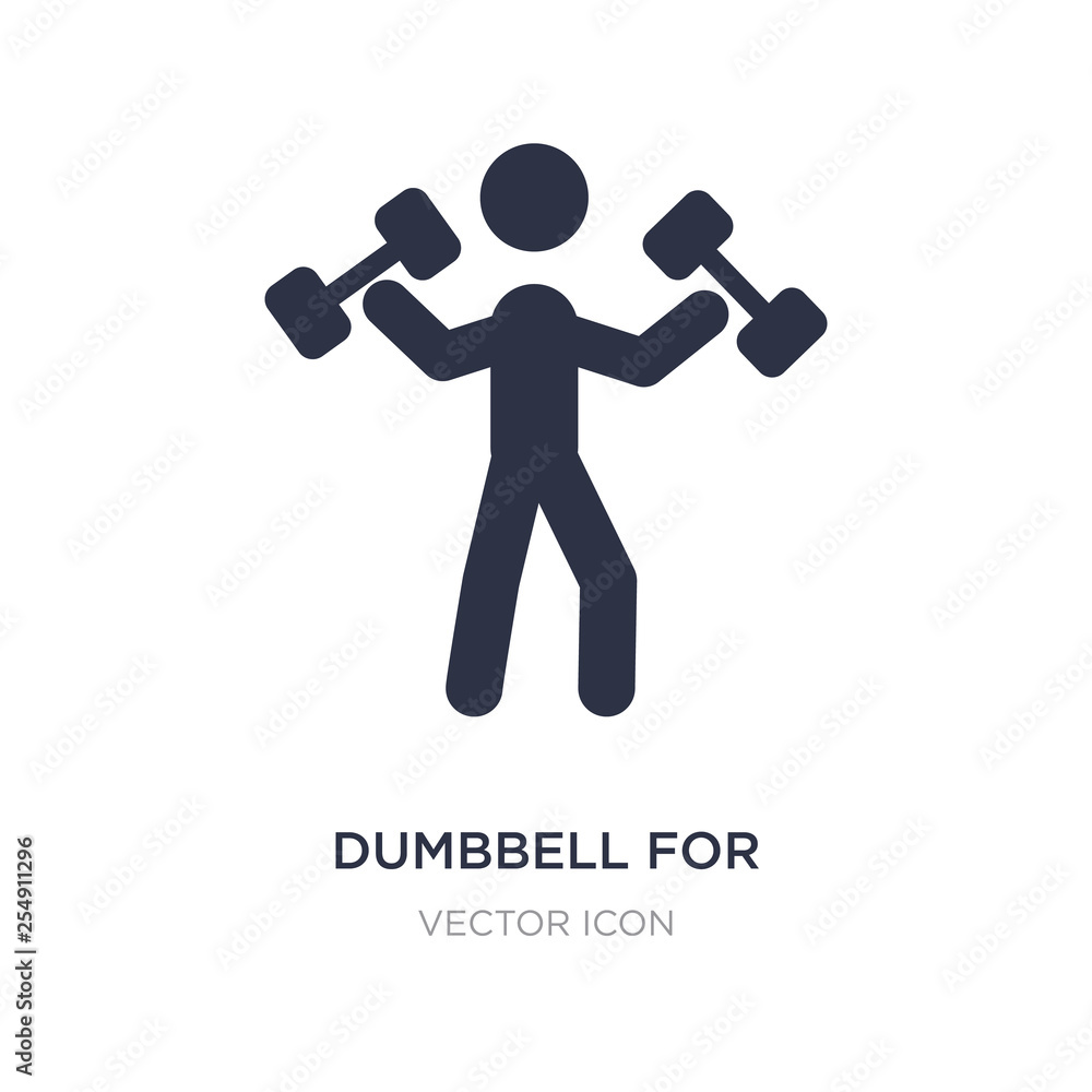 dumbbell for training icon on white background. Simple element illustration from Sports concept. dumbbell for training icon on white background. Simple element illustration from Sports concept.