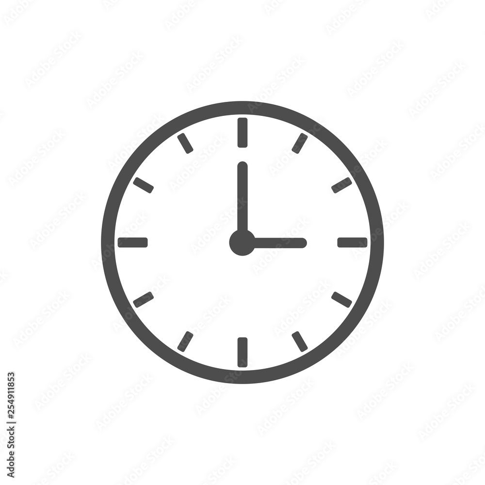 Clock, time, alarm icon. Vector illustration, flat design. Clock, time, alarm icon. Vector illustration, flat design.