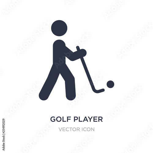 golf player icon on white background. Simple element illustration from Sports concept.