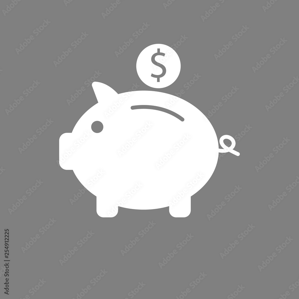 Bank, finance, money, pig, saving icon. Vector illustration, flat design. Bank, finance, money, pig, saving icon. Vector illustration, flat design.