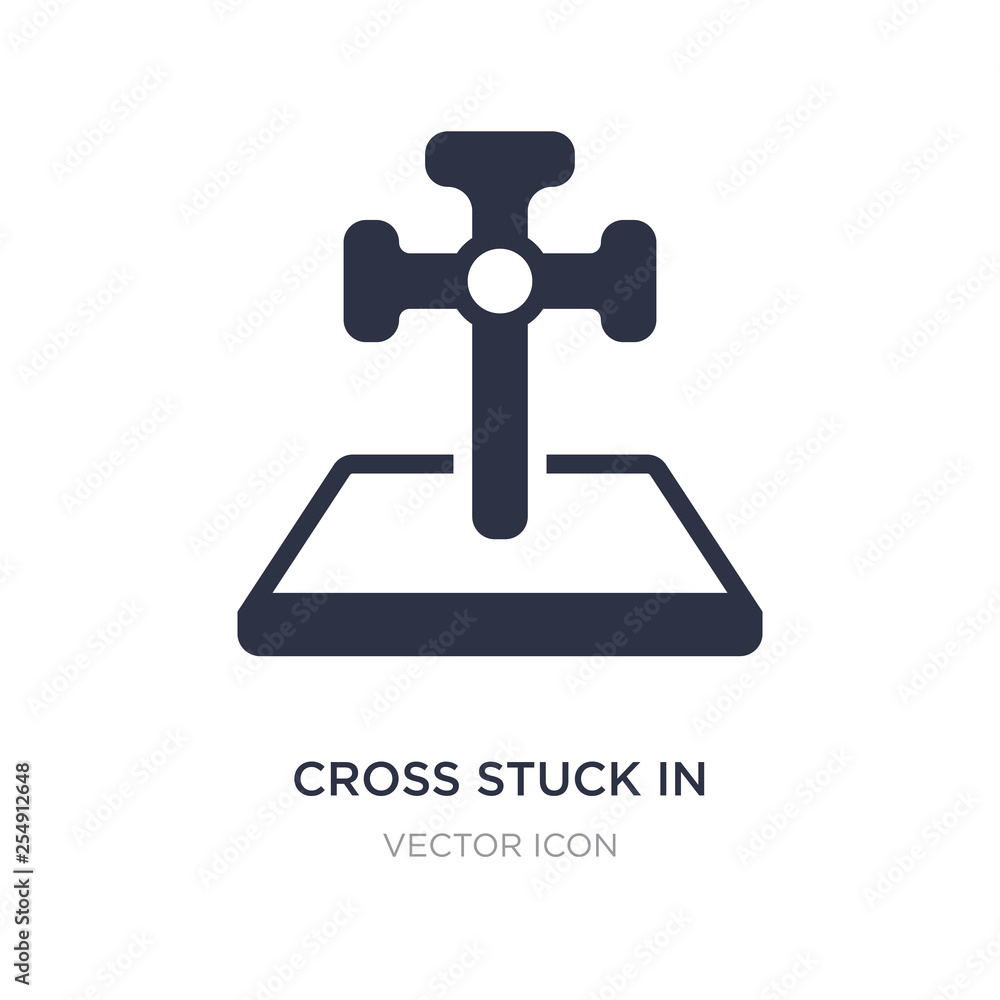 cross stuck in ground icon on white background. Simple element illustration from Technology concept. cross stuck in ground icon on white background. Simple element illustration from Technology concept.