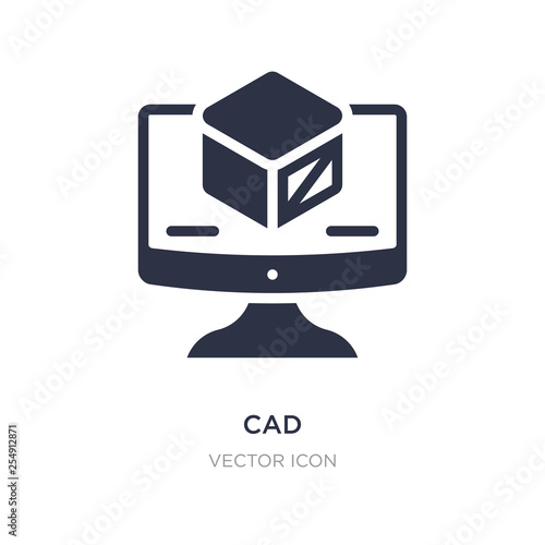 cad icon on white background. Simple element illustration from Technology concept.