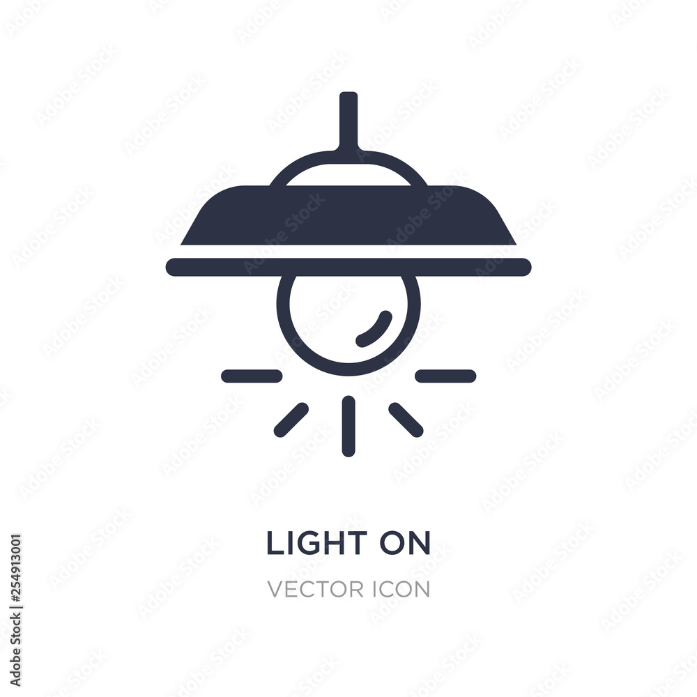 Fototapeta premium light on icon on white background. Simple element illustration from Technology concept.