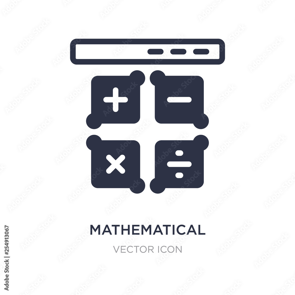 mathematical operations icon on white background. Simple element illustration from Technology concept. mathematical operations icon on white background. Simple element illustration from Technology concept.