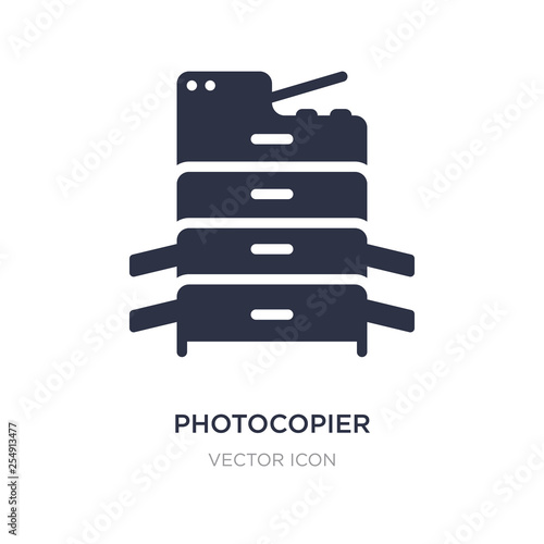 photocopier icon on white background. Simple element illustration from Technology concept.