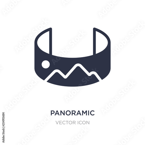 panoramic icon on white background. Simple element illustration from Technology concept.