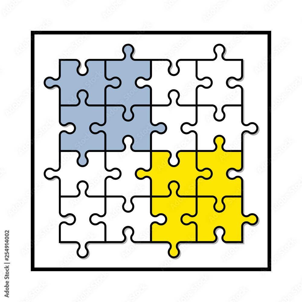 Puzzles Vector illustration of puzzle symbol. Flat design. - Vector Puzzles Vector illustration of puzzle symbol. Flat design. - Vector