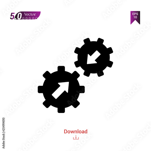 Outline settings icon isolated on white background. Best modern. Graphic design, mobile application, beauty icons 2019 year, user interface. Editable stroke. EPS10 format vector illustration