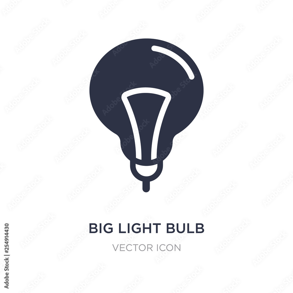big light bulb icon on white background. Simple element illustration from Technology concept. big light bulb icon on white background. Simple element illustration from Technology concept.