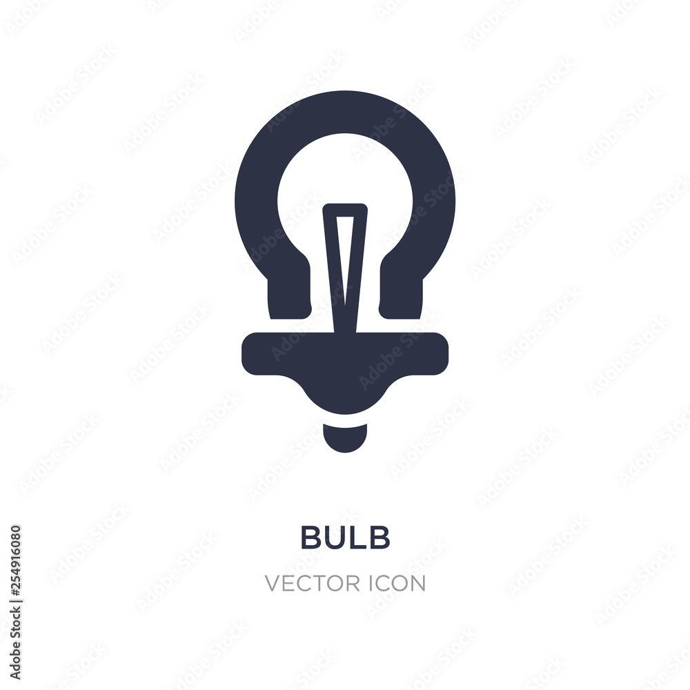 bulb icon on white background. Simple element illustration from Technology concept. bulb icon on white background. Simple element illustration from Technology concept.
