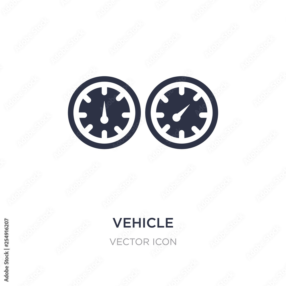 vehicle speedometer icon on white background. Simple element illustration from Technology concept.