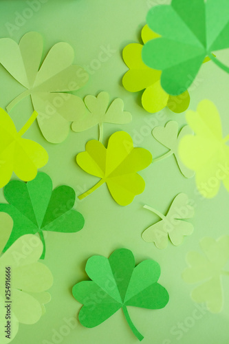 Happy St.Patrick's Day shamrock text greeting card