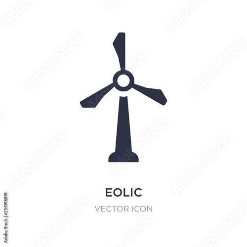 eolic icon on white background. Simple element illustration from Technology concept.