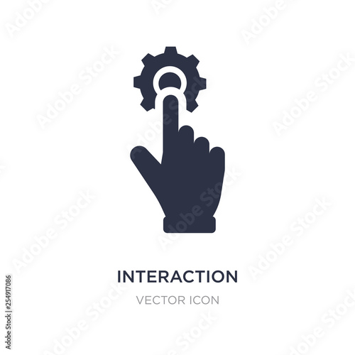 interaction icon on white background. Simple element illustration from Technology concept.