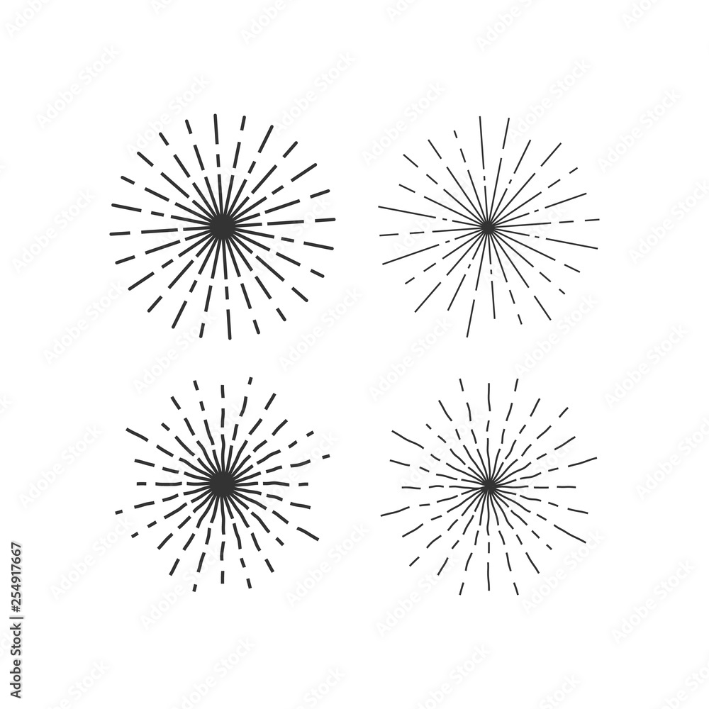 set of sunburst vector inspiration set of sunburst vector inspiration