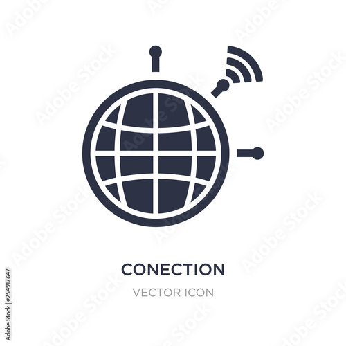 conection icon on white background. Simple element illustration from Technology concept. photo
