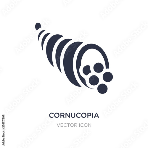 cornucopia icon on white background. Simple element illustration from Thanksgiving concept. photo