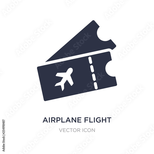 airplane flight tickets icon on white background. Simple element illustration from Transport concept.