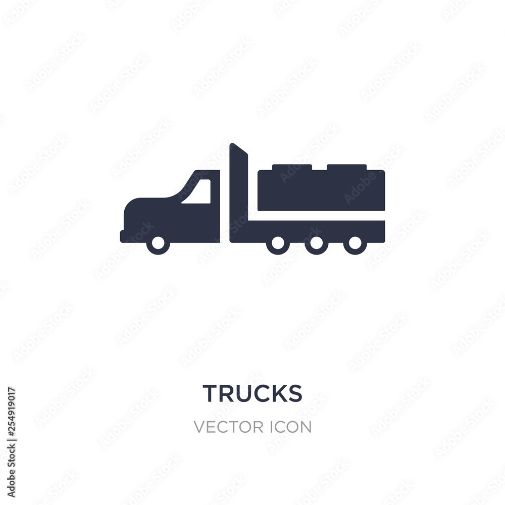 trucks icon on white background. Simple element illustration from Transport concept. trucks icon on white background. Simple element illustration from Transport concept.
