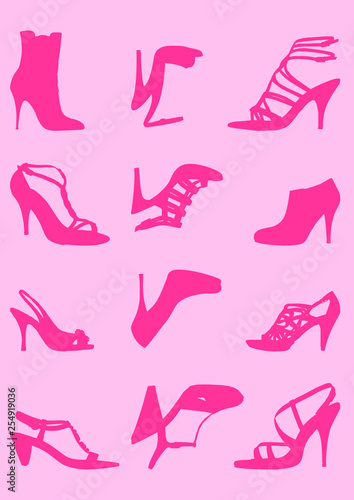 set of womens shoes