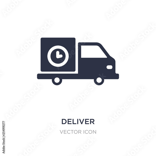 deliver icon on white background. Simple element illustration from Transport concept.