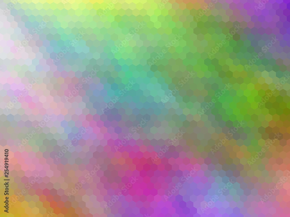 New multicolor background. Abstract illustration. Hexagonally pixeled